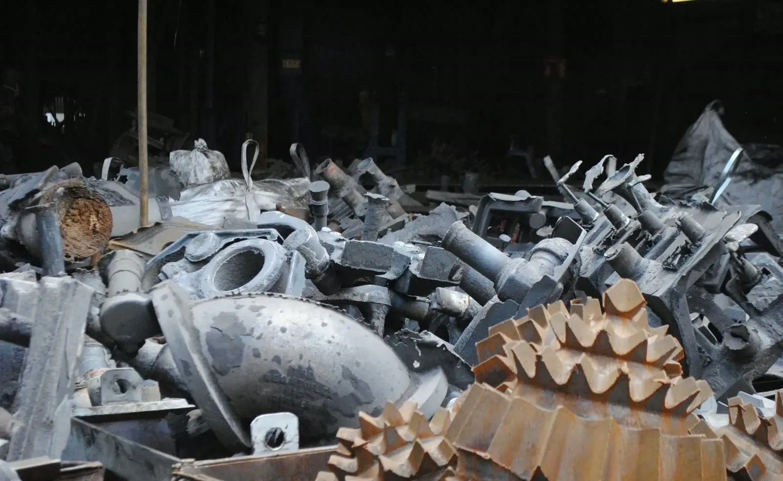 Castings awaiting cleaning and finishing