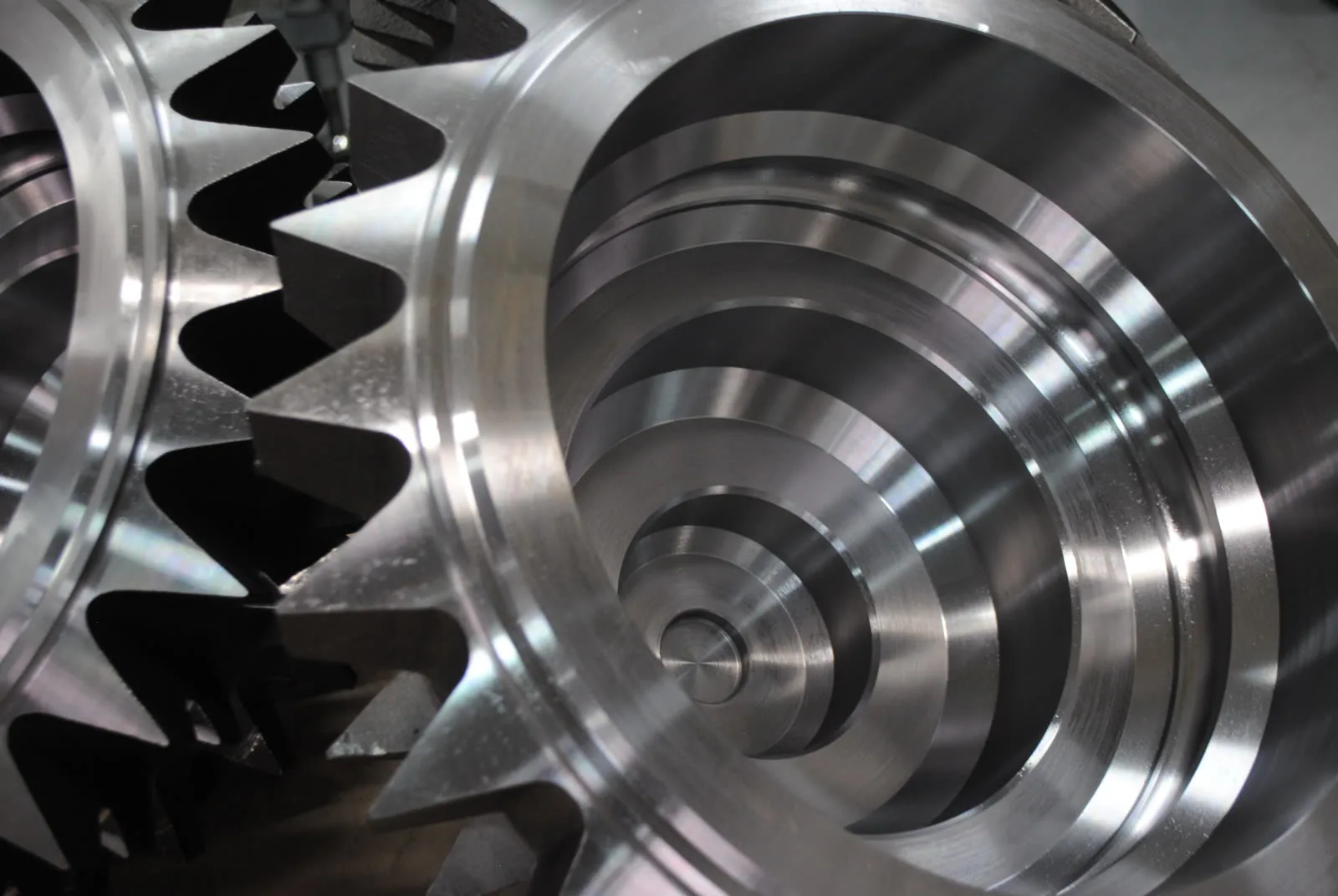 Machined steel gears and roll
